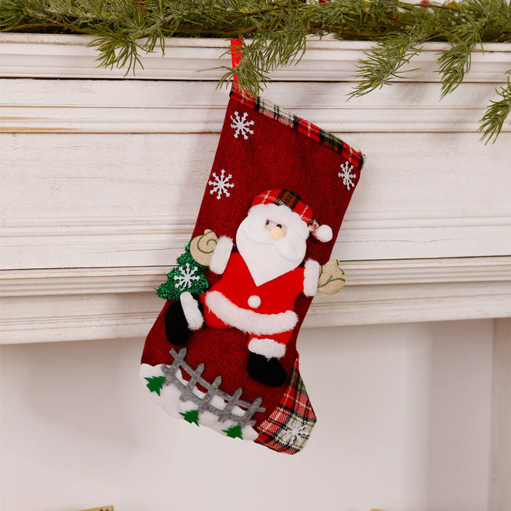 Fun Christmas stocking with reindeer motif