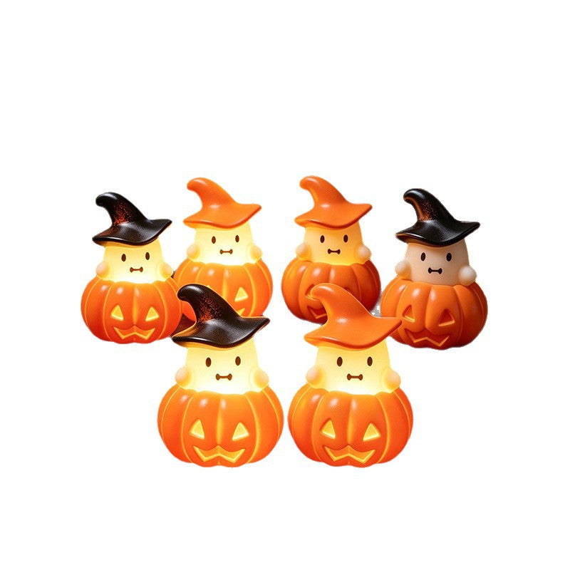 Halloween Pumpkin Witch Hat LED Night Light Set
