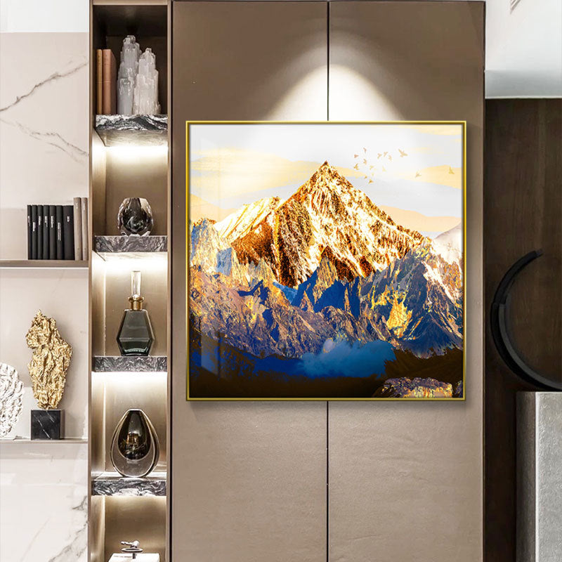 Framed Abstract Mountain Artwork