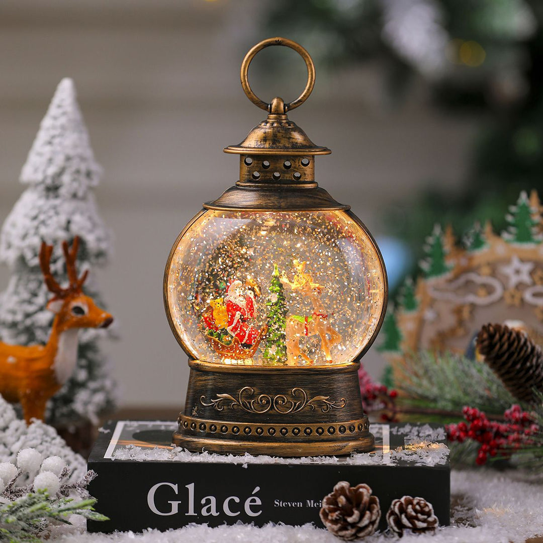 LED Snow Globe Lantern