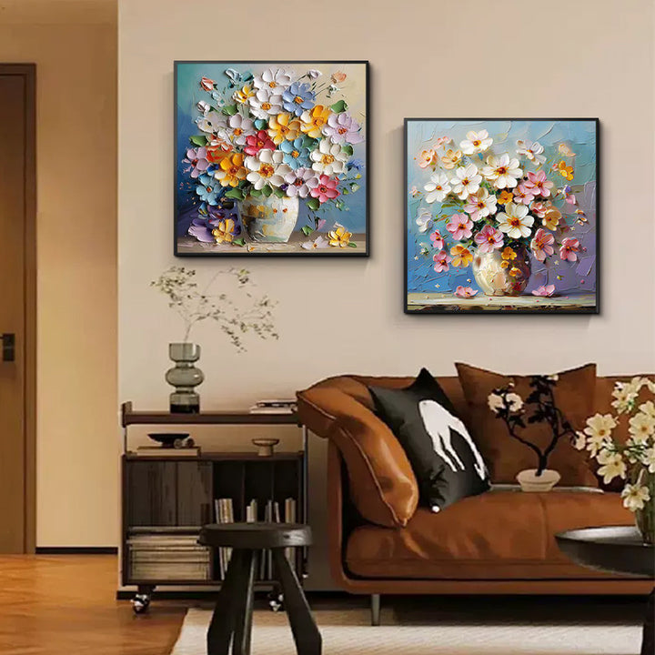 Floral 3D Textured Canvas Wall Art