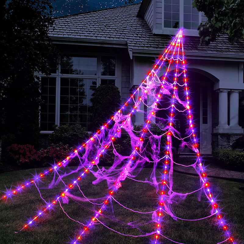Outdoor waterproof giant spider LED net garden decoration