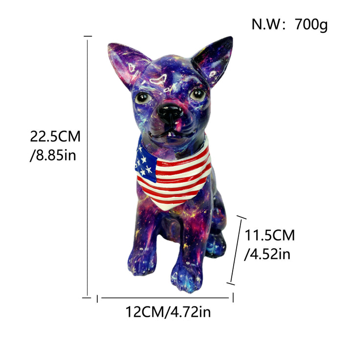 Colorful decorative figure of a dog in modern design