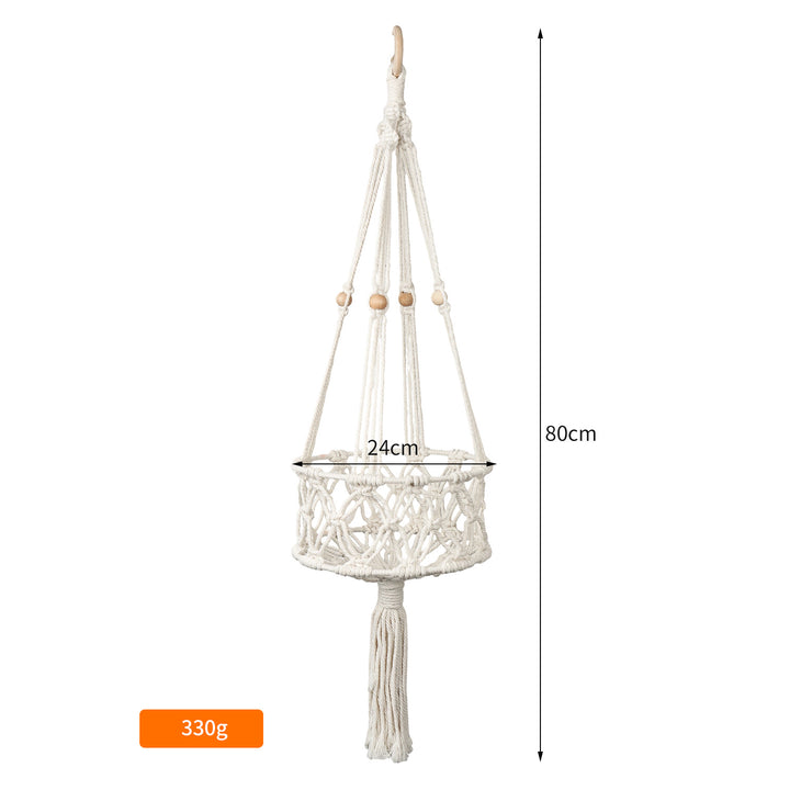 Plant-hanging Macrame Basket