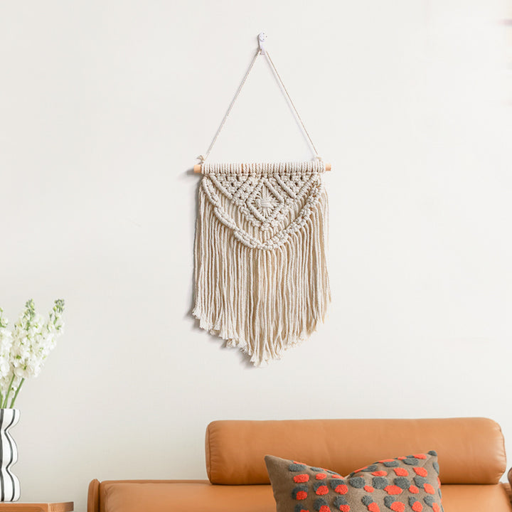 Macramé Wall Hanging with Artistic Fringes