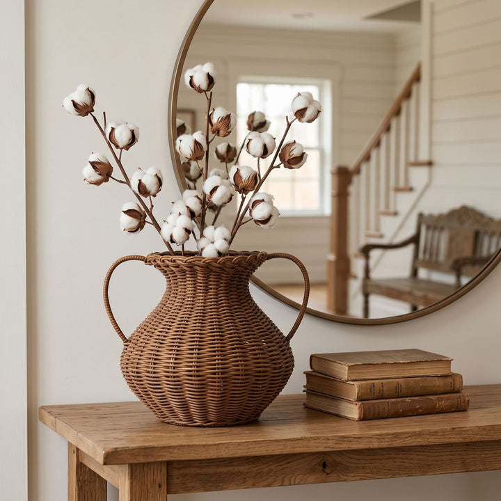 Handwoven decoration bouquet holder