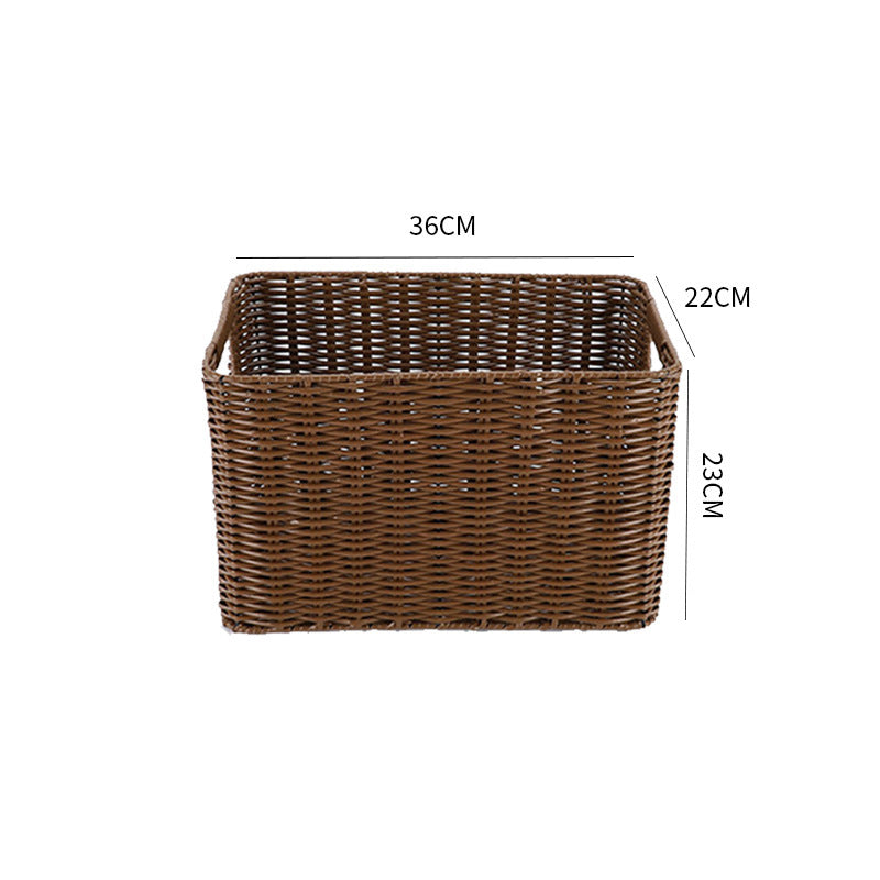 Storage basket made of natural rattan