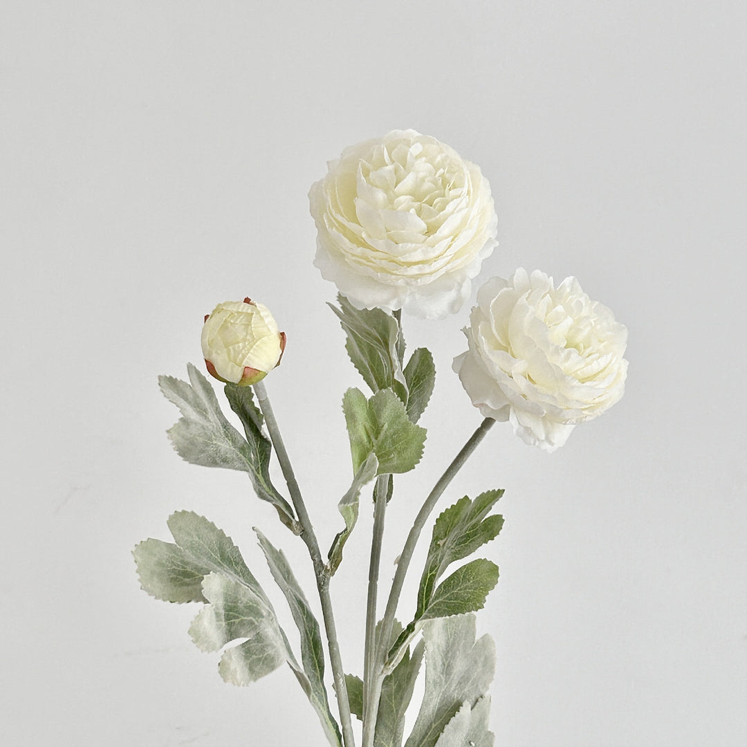 Realistic Faux Ranunculus Floral Arrangement