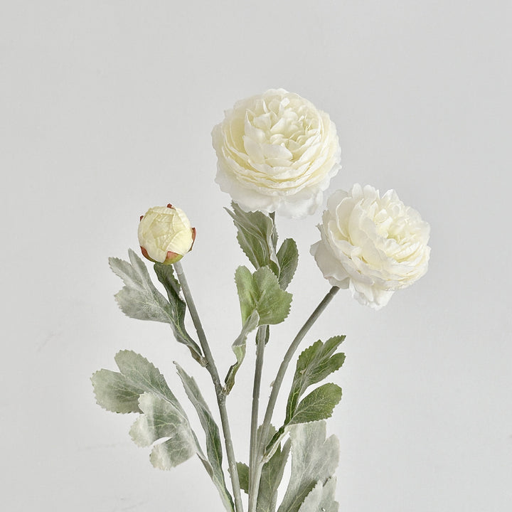 Realistic Faux Ranunculus Floral Arrangement