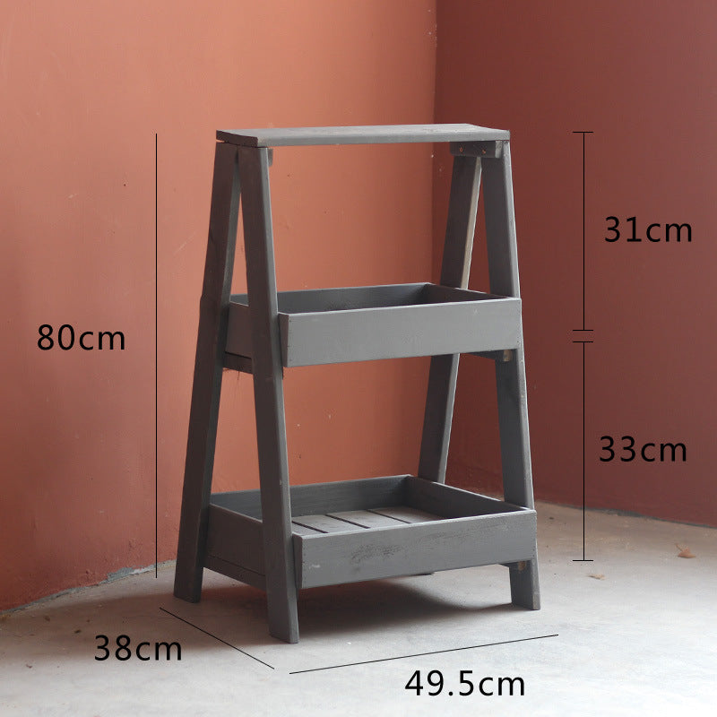 Multifunctional Wooden Step Ladder