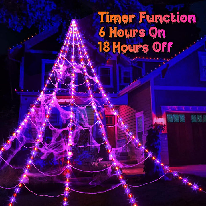 Outdoor waterproof giant spider LED net garden decoration
