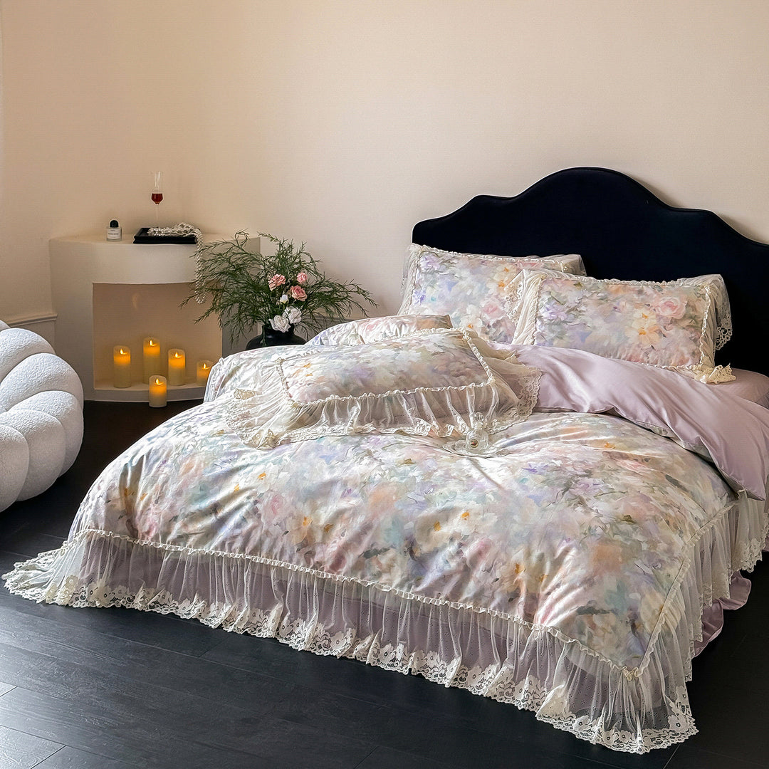 Vintage Floral Print Bedding Set Avarnia