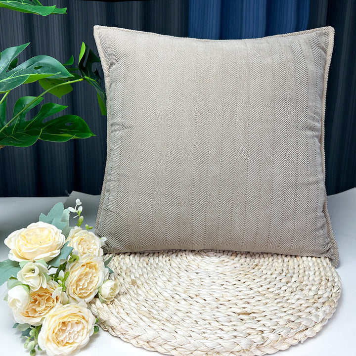 Textured Herringbone Design Throw Pillow