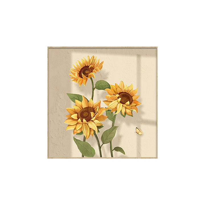 Cat and Sunflower Framed Wall Art