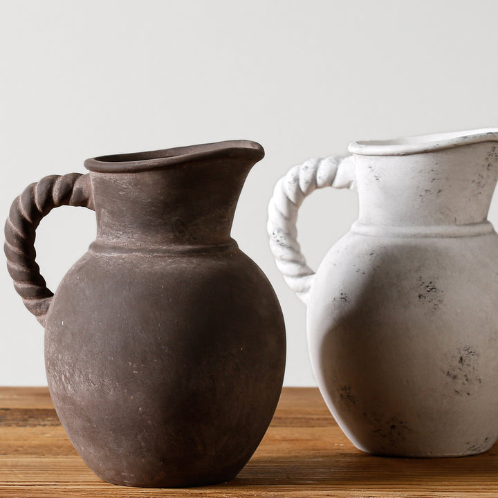 Elegant and Rustic Ceramic Carafe