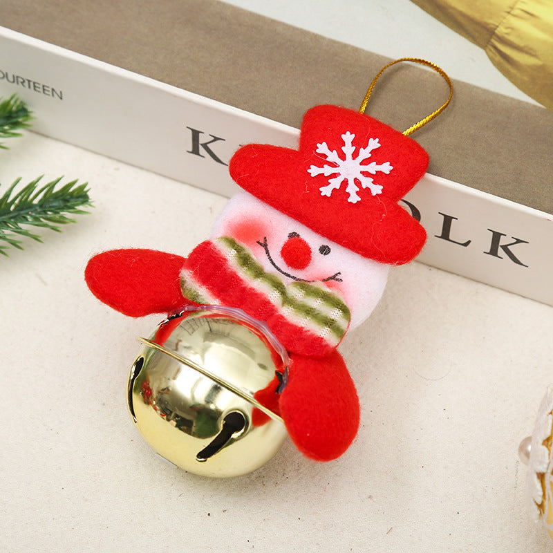 Festive Christmas Bell with Santa Motif