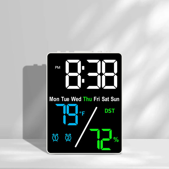 Digital Alarm Clock with Hygrometer and Temperature Display