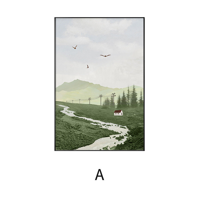Framed Abstract Landscape Artwork