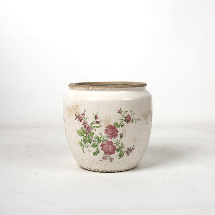 Floral Ceramic Plant Bowl