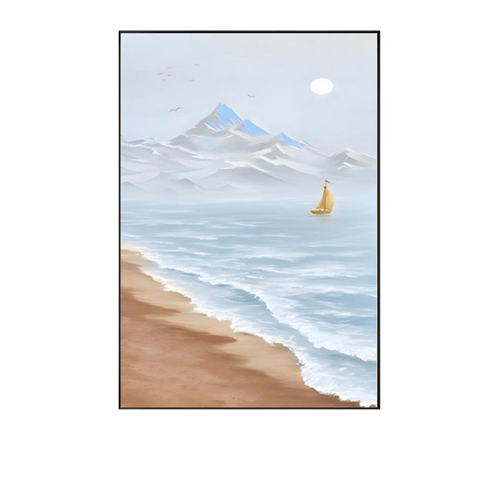 Coastal Beach Landscape Framed Wall Art