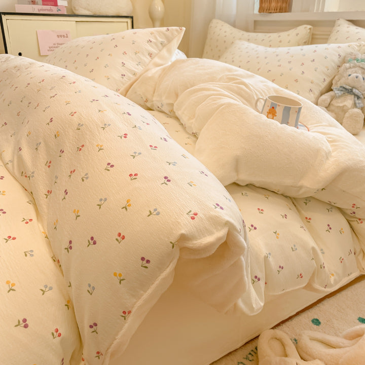 Playful Cartoon Print Duvet Cover Set