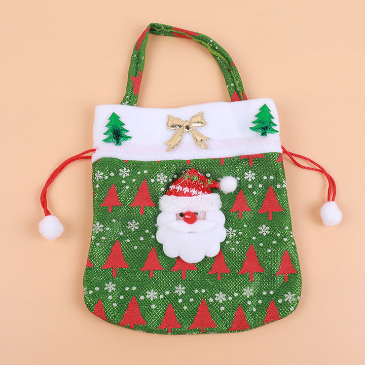 Cute Christmas gnome with gift sack