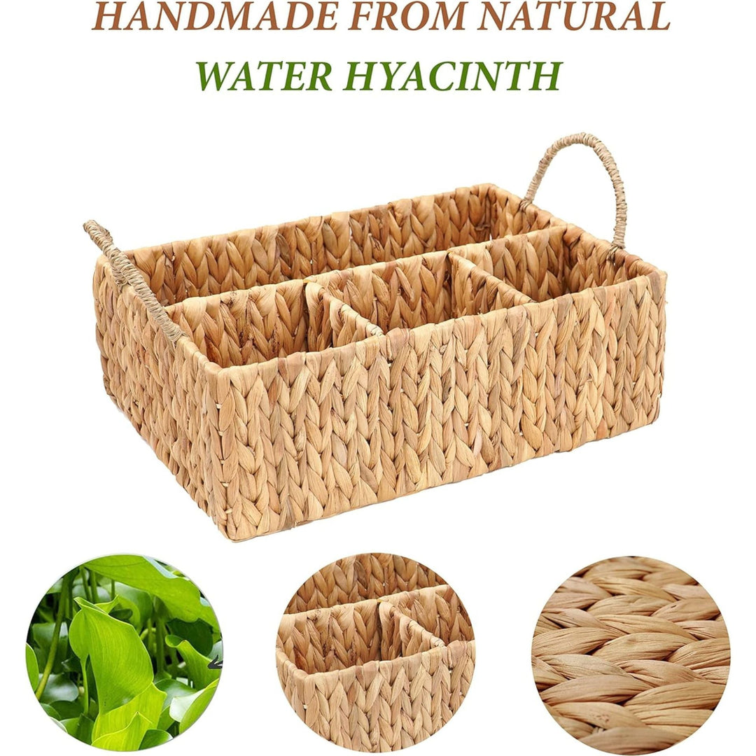 Woven Seagrass Organizer Basket