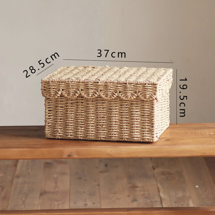 Handcrafted storage boxes made of natural material