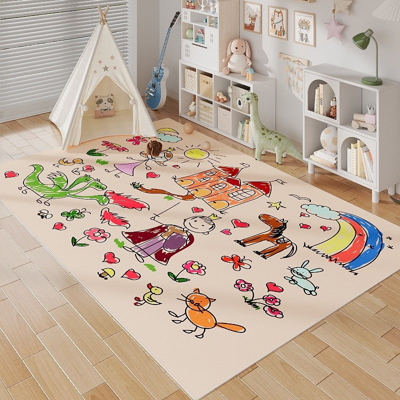 Playful Animal-Themed Area Rug for Home Decor