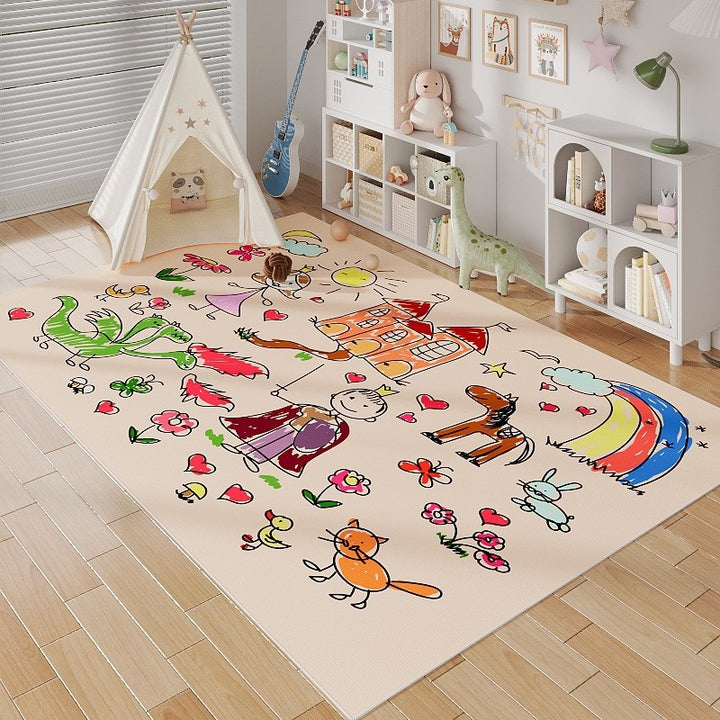 Playful Animal-Themed Area Rug for Home Decor