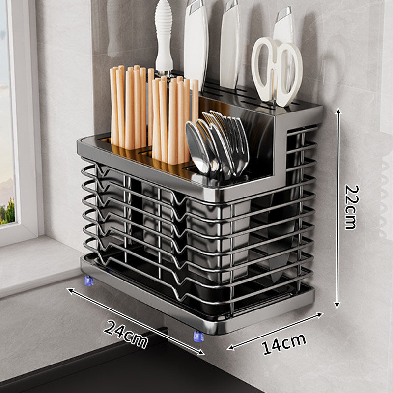 Vertical Slotted Knife and Scissors Holder Countertop Organizer