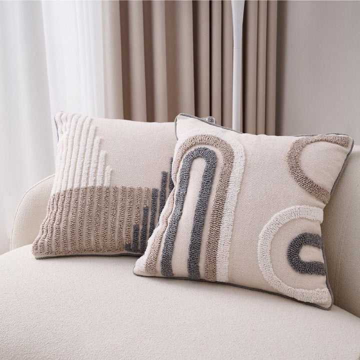 Textured Geometric Pattern Throw Pillow for Home Decor