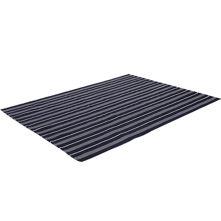Striped flat woven carpet for living room with low pile and modern striped pattern
