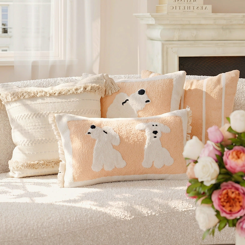 Decorative Dog-Themed Accent Pillow for Sofa Decoration