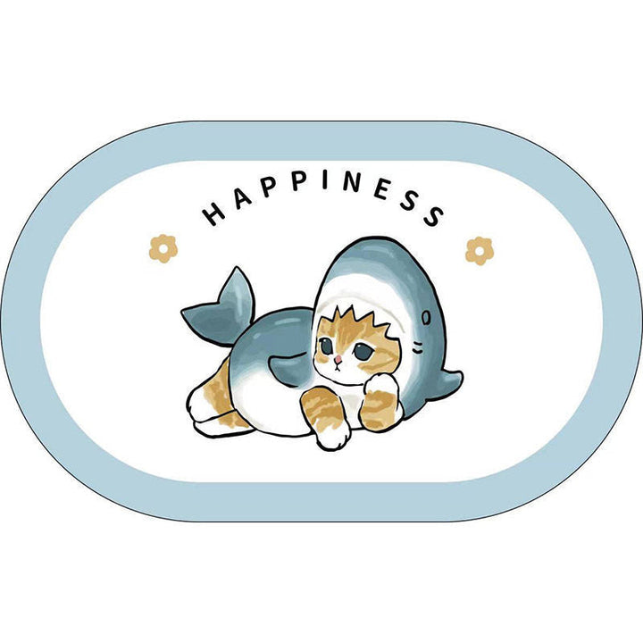 Cute Cat-Themed Plush Bath Mat