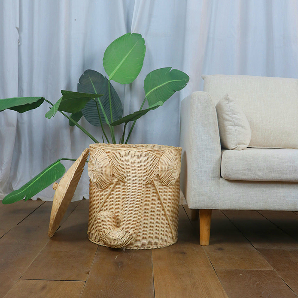 Playful laundry basket in elephant design