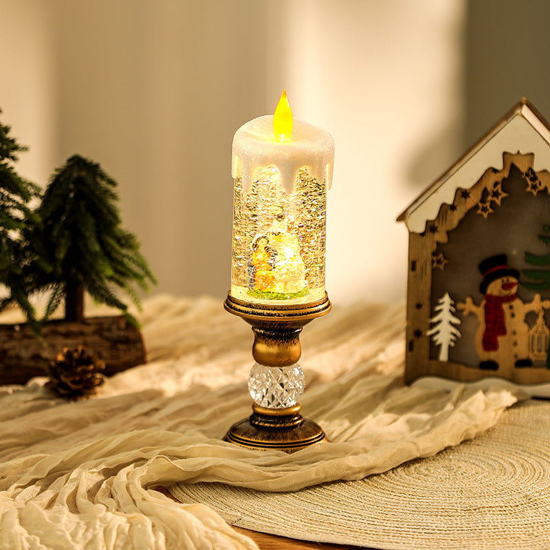 Christmas decoration lantern with snow globe