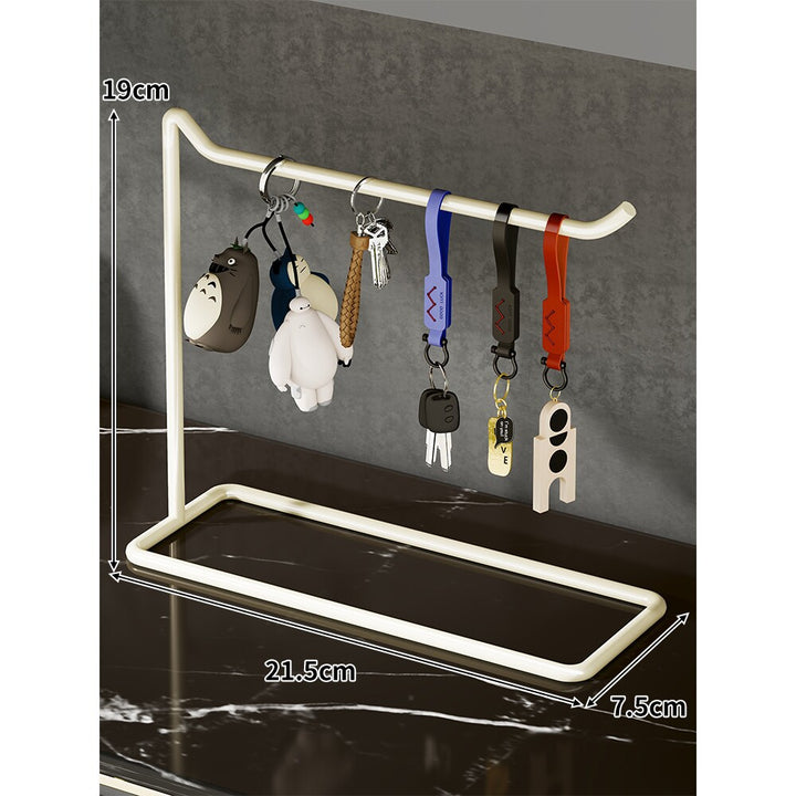 Desktop Keychain Organizer Stand Minimalist Metal Hanging Key Holder Rack