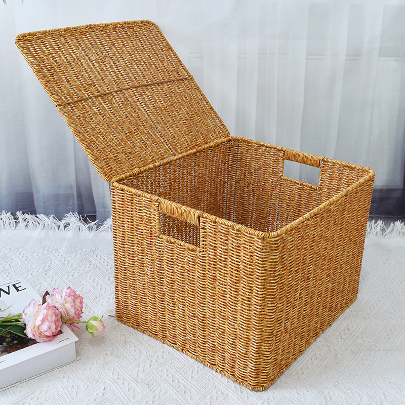 Woven Storage Cube with Lid