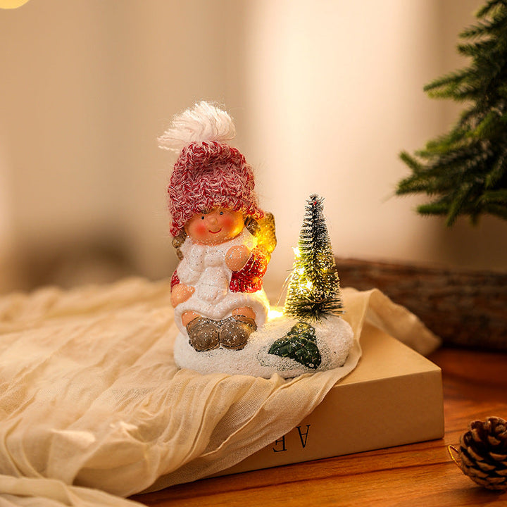 Cute Christmas figure with light decoration