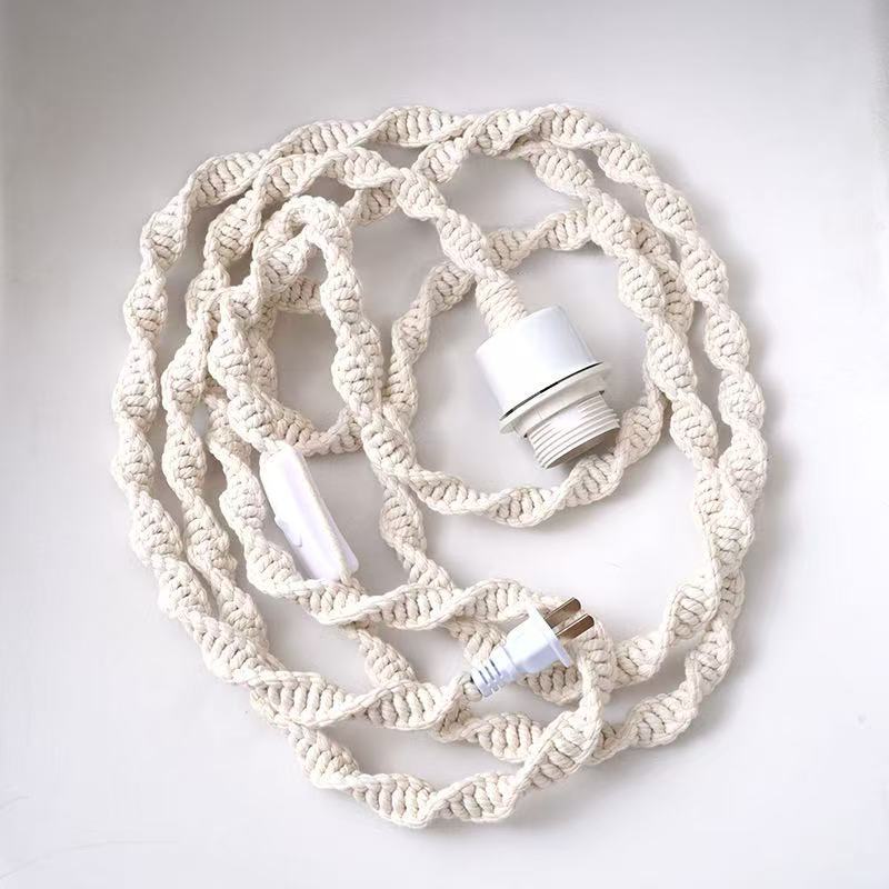 Decorative Macrame Pendant Light Cord
