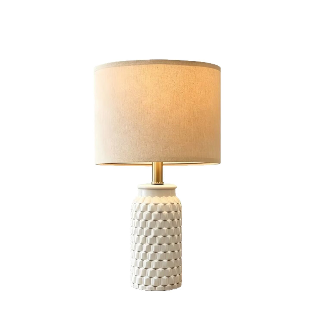 Textured ceramic table lamp