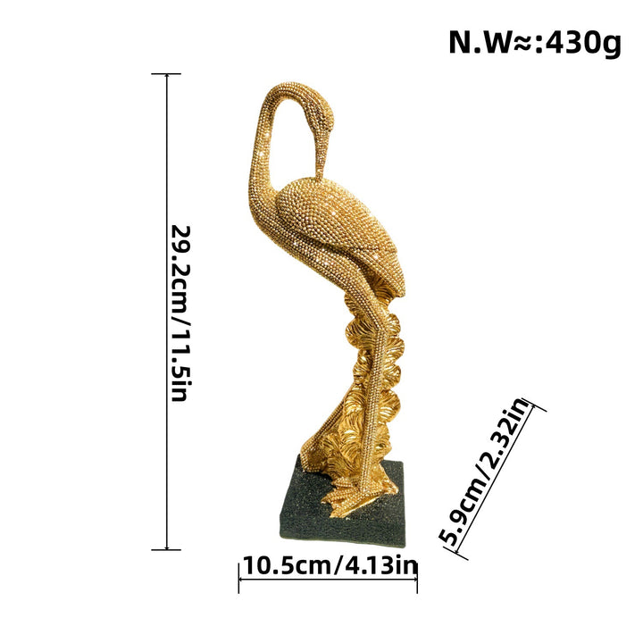 Shiny parrot figure on log