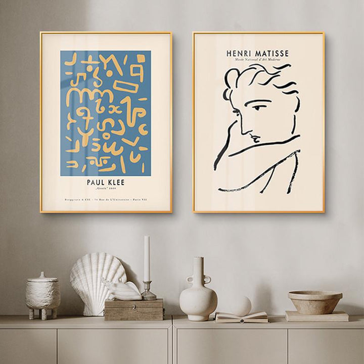 Framed Abstract Line Art Print