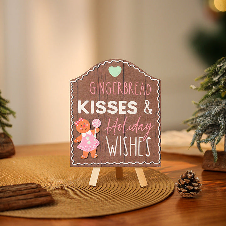 Decorative Christmas poster with Christmas cookies motif