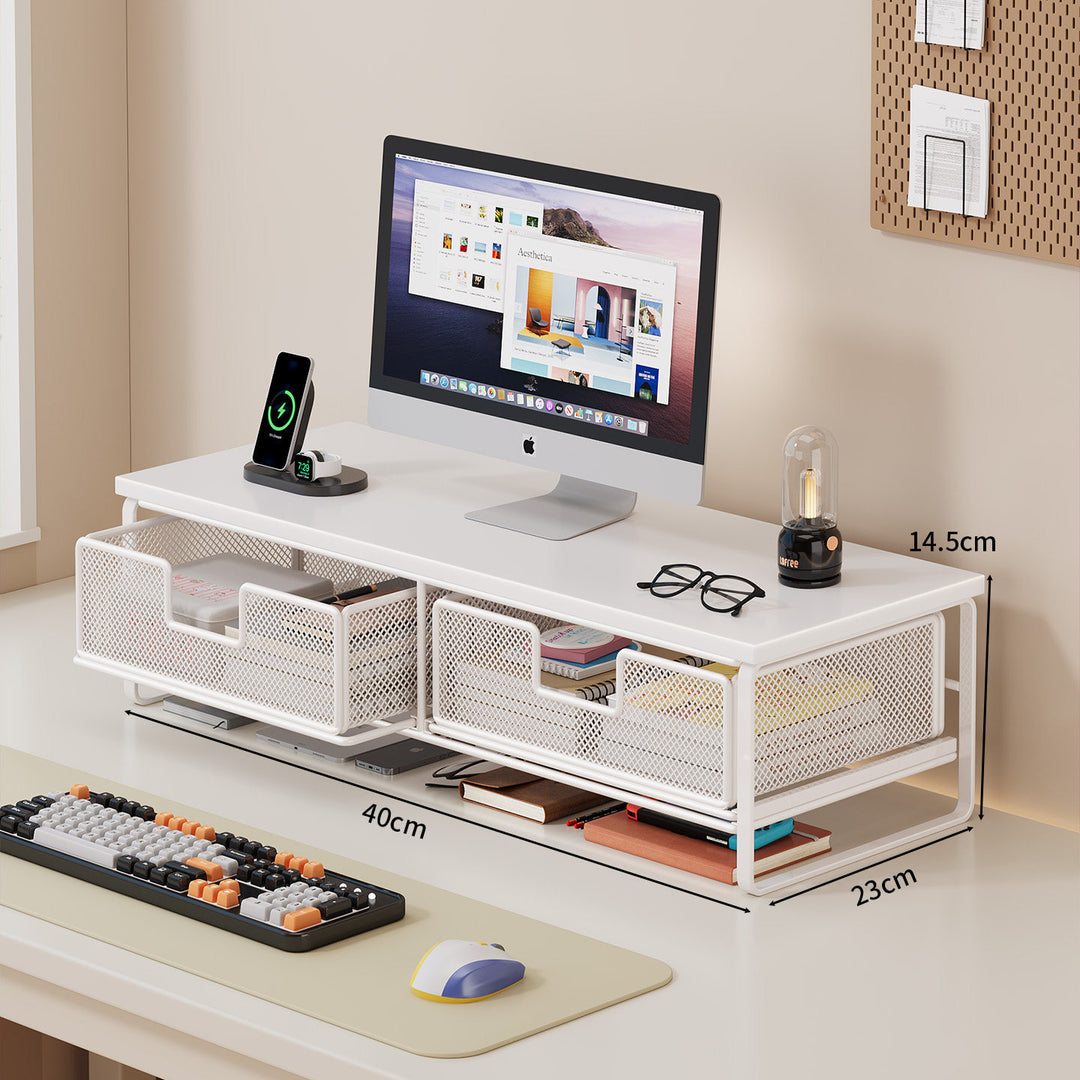 Multi-Function Desk Organizer with Mesh Storage Boxes