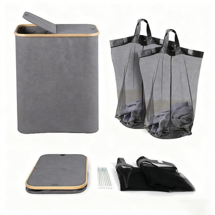 High-quality laundry basket with lid and handle
