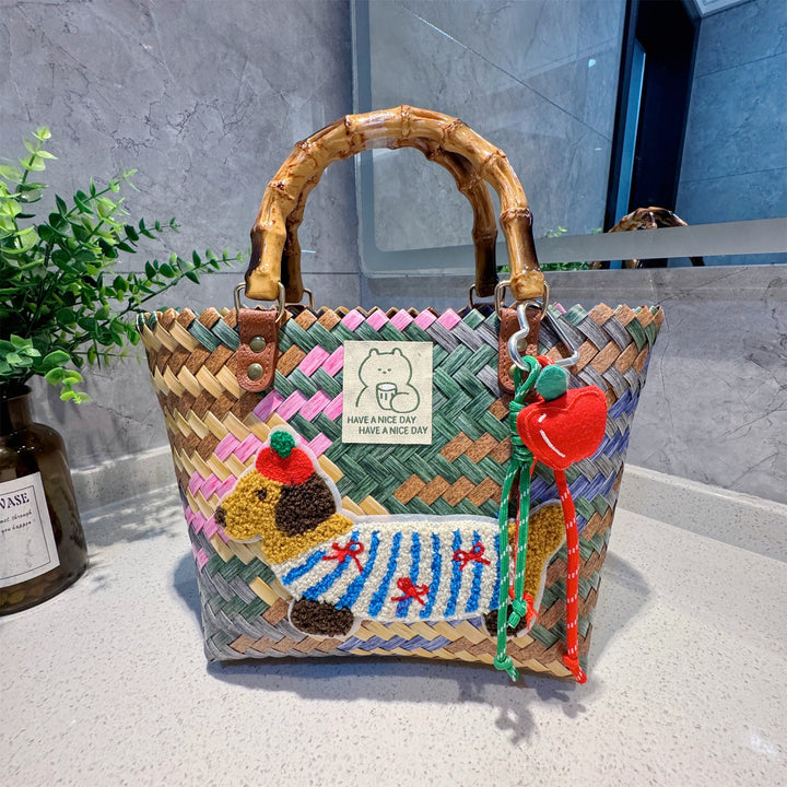 Playful and Handmade Basket Bag