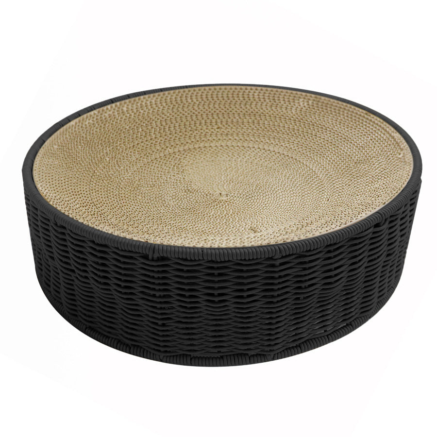 Round scratching board for cats