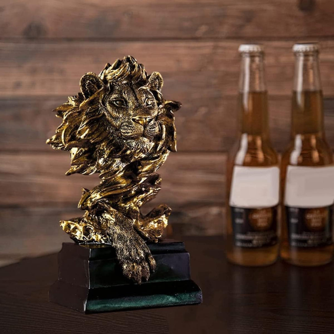 Artistic Lion Head Sculpture